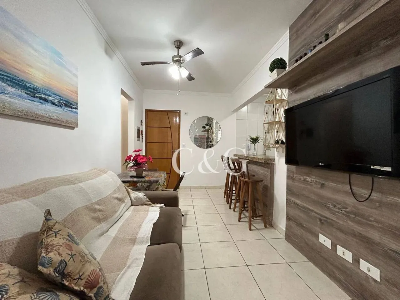 Apartamento com 1 dormitório à venda, 48 m² por R$ 265.000,00 - Mirim - Praia Grande/SP