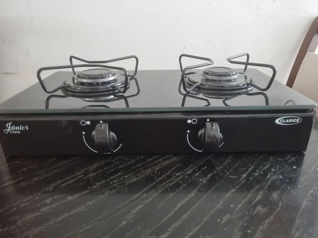 Fogão de Mesa Clarice Junior Glass 2 Bocas