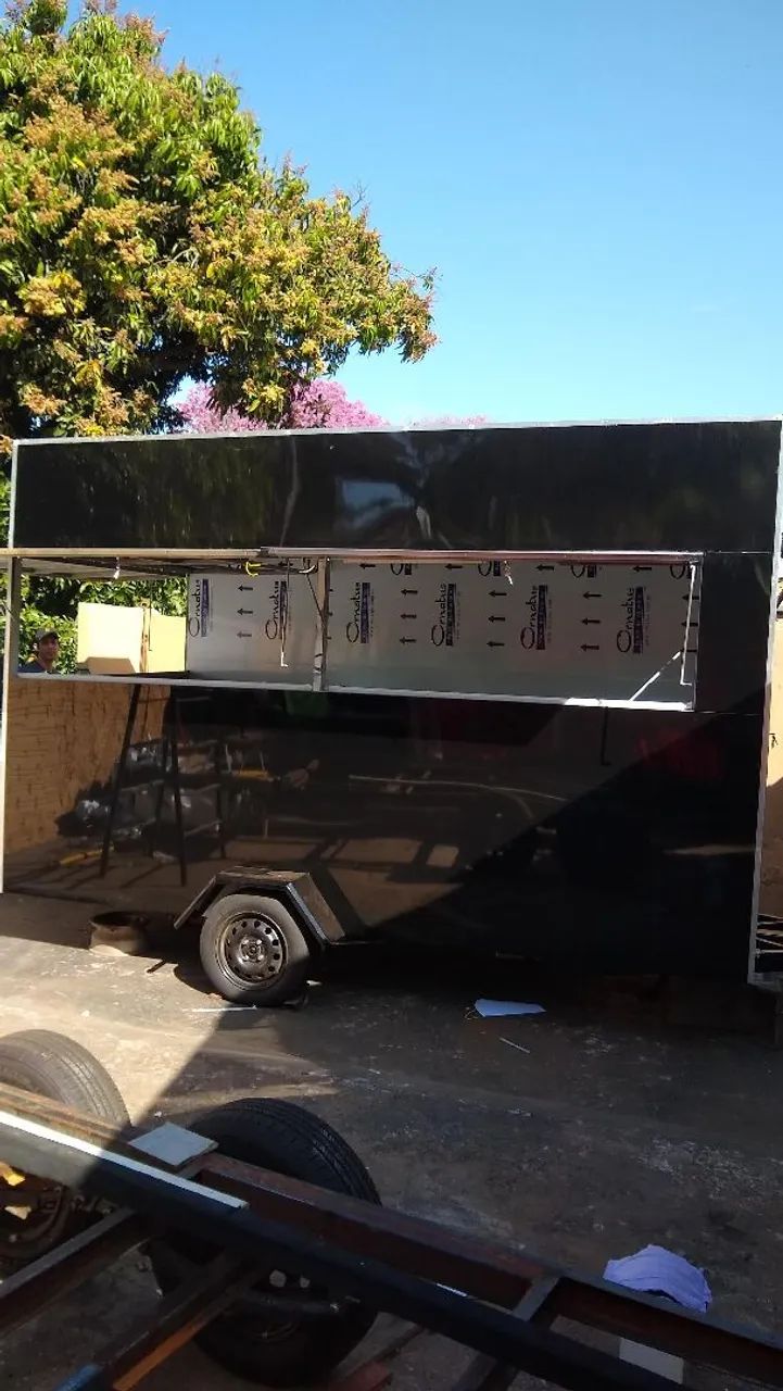 Trailer food truck  para lanche caldo cana sorvete etc reboque carretinha bau fazendinha - Foto 4