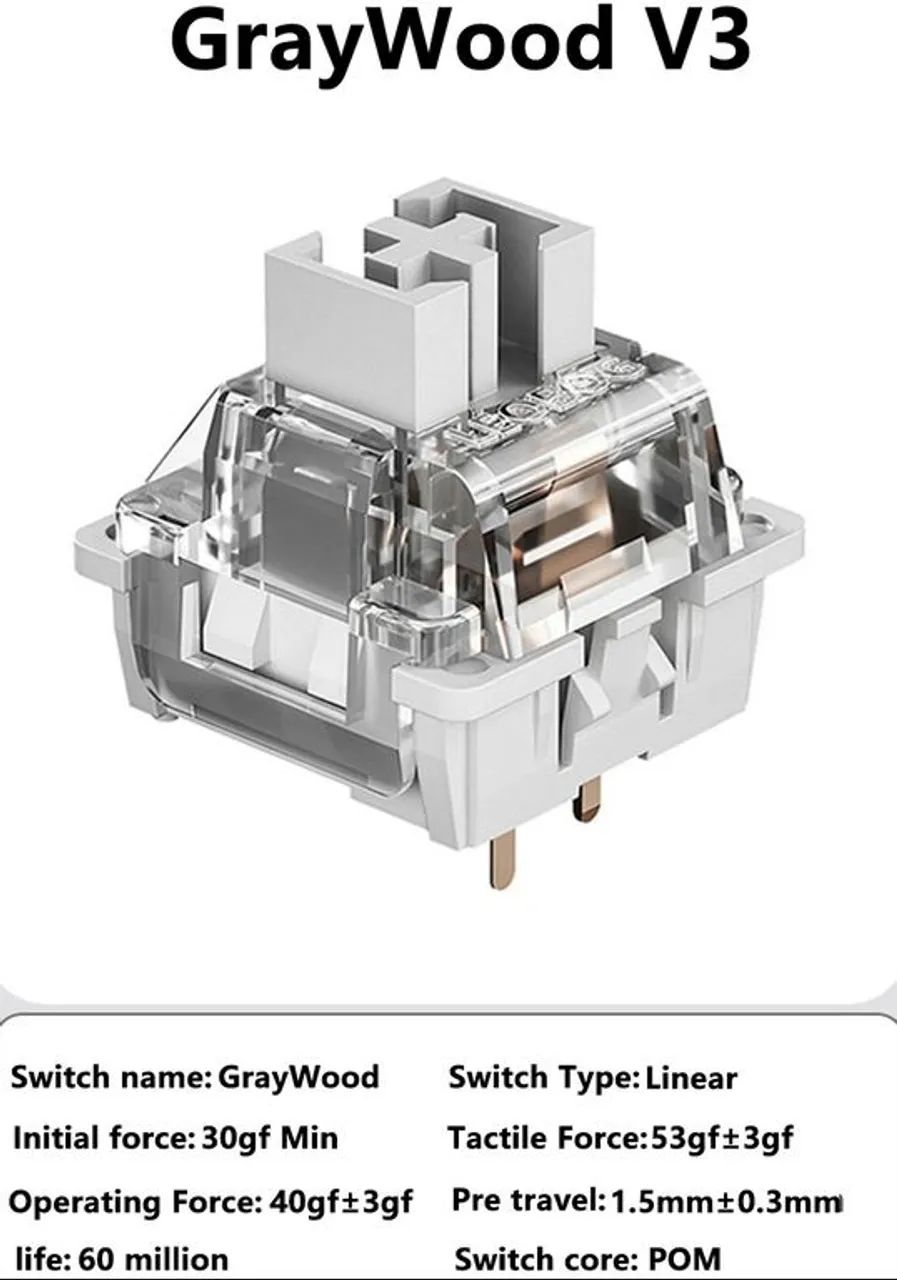 Teclado Mecânico F75 AULA sem fio (Novo lacrado) - Foto 3