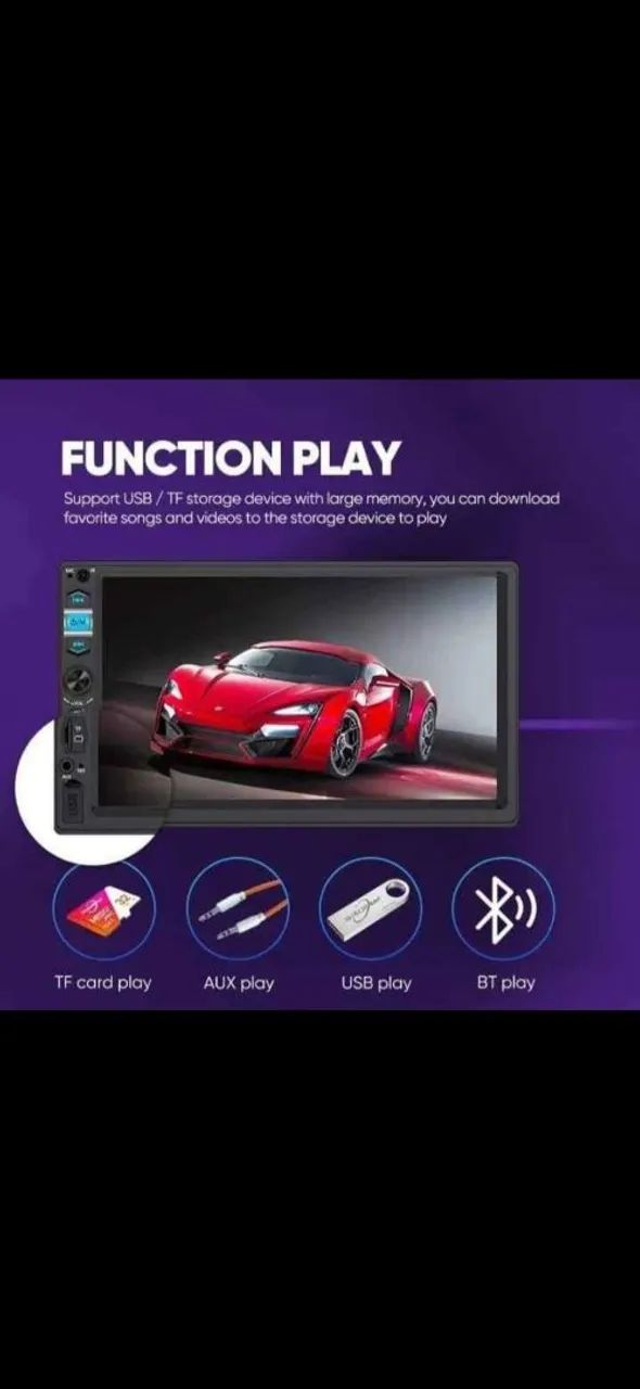 Multimídia de 7 polegadas com câmera de ré  - Foto 2