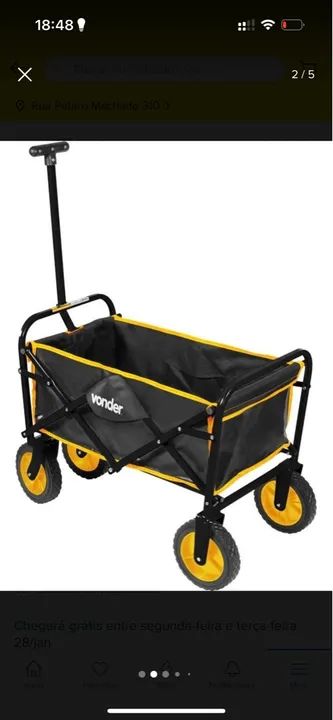 Carrinho de Mão Dobrável Vonder