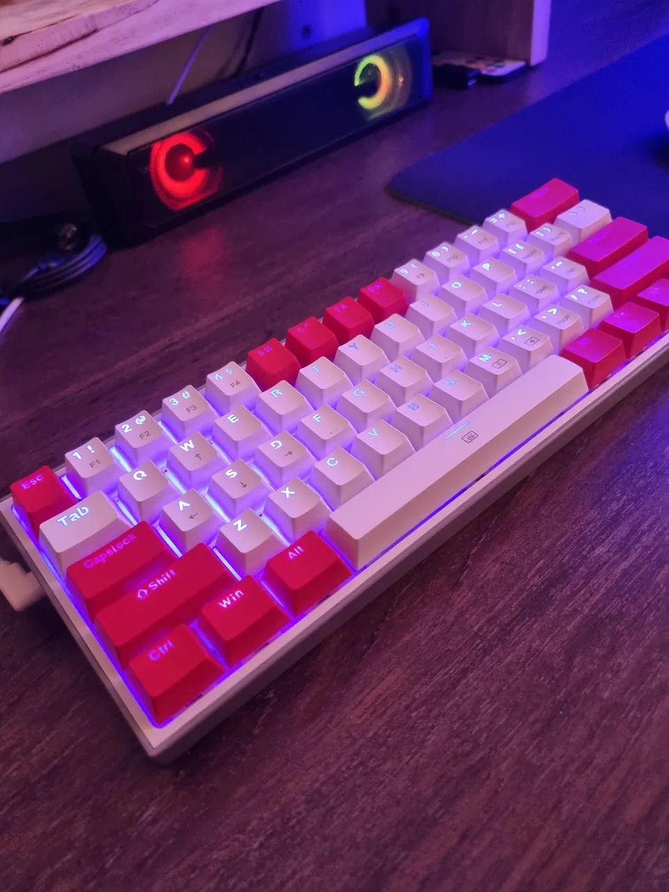 Teclado Mecânico Switch Pink Sakura Custom - Foto 5