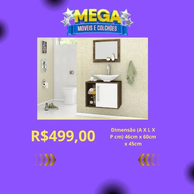 GABINETE PARA BANHEIRO A PRONTA-ENTREGA  - Foto 5