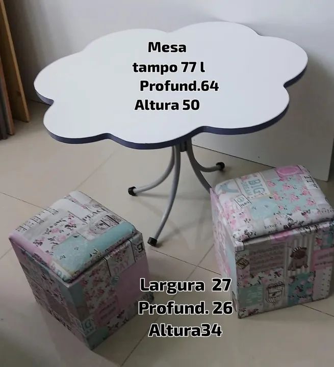 Vendo Mesa Nuvensinha com 2 Bancos em Excelente Estado