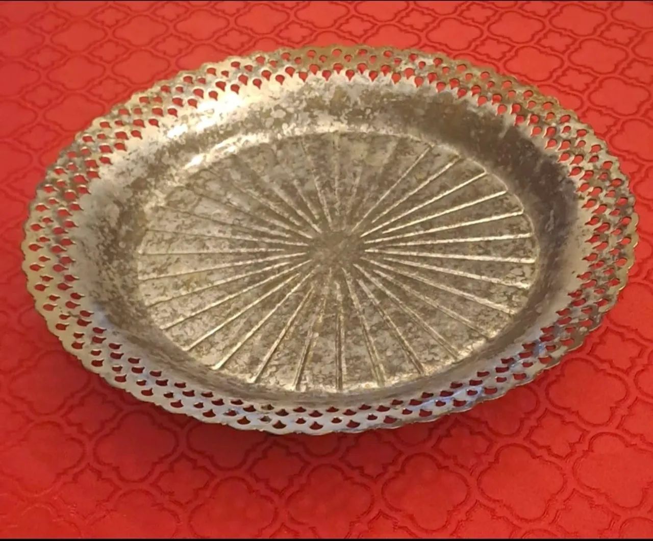 Peça decorariva em  bronze e latão