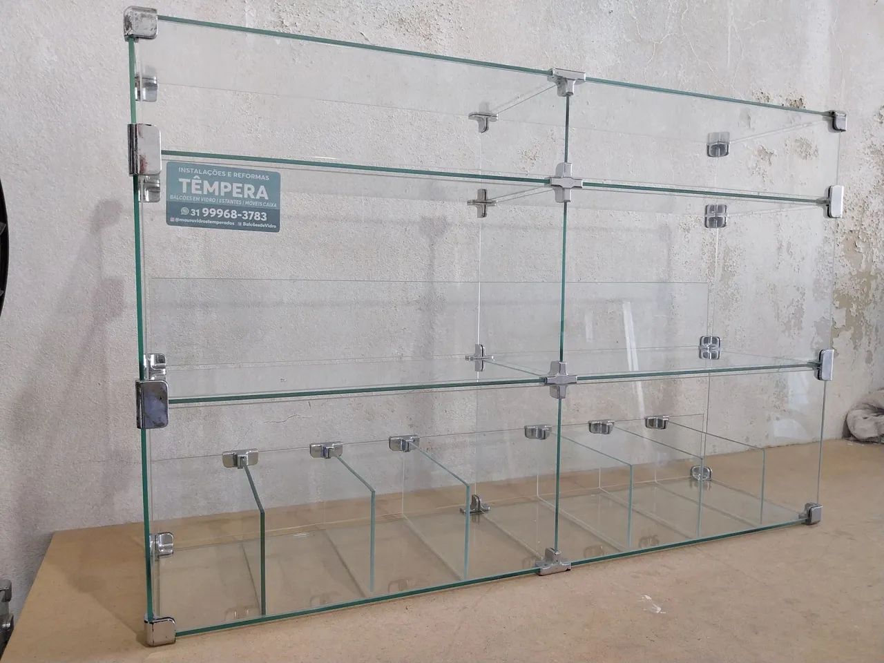 Baleiro de vidro modulado 