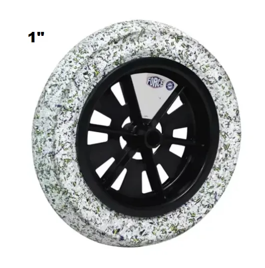 Roda pneu Maciço 125kg Force 1" Carrinho de Mão