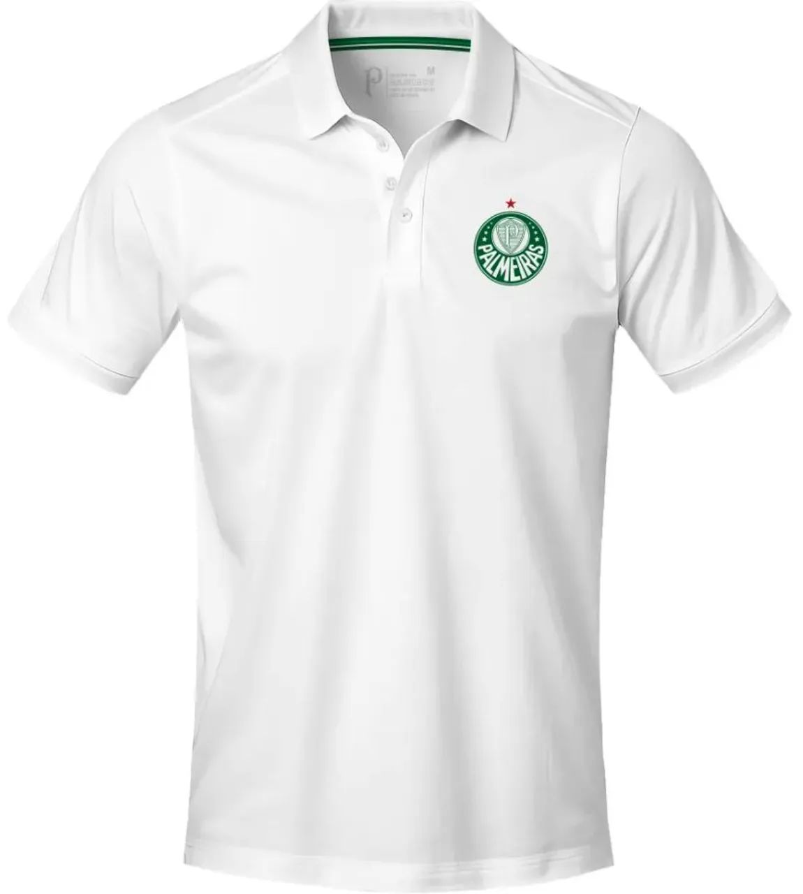 Polo Palmeiras Basic Branca<br><br>Tamanho: M
