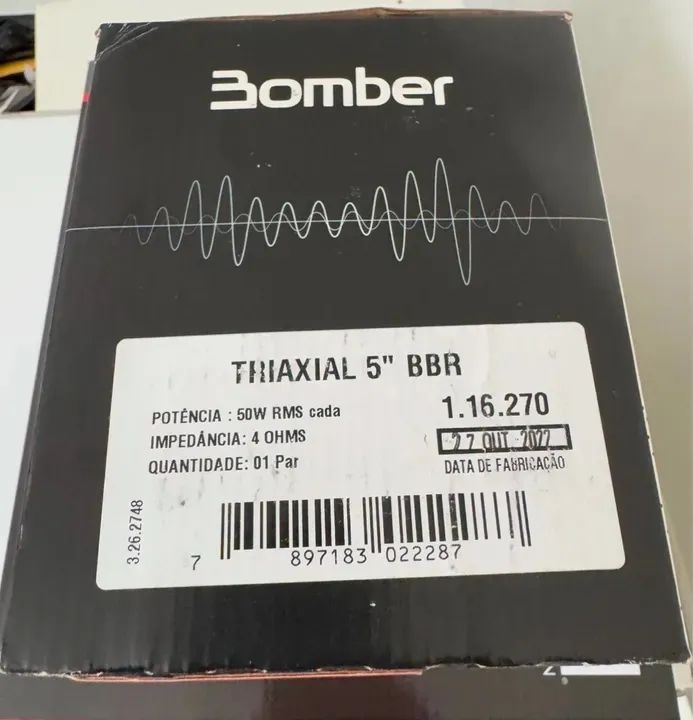 Alto-Falantes Bomber BBR Triaxiais 5 Polegadas 100W RMS - Foto 3