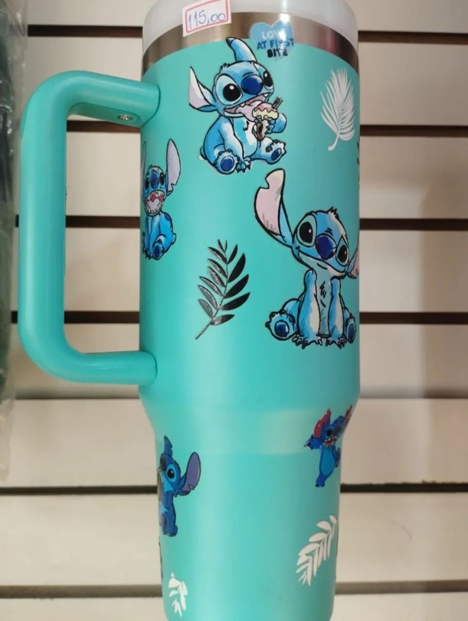 Copo Térmico Personalizado Stitch - OHANA - Azul com Alça - Foto 3
