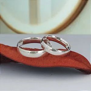 Par de Alianças de Prata 925 Todas as Numerações 