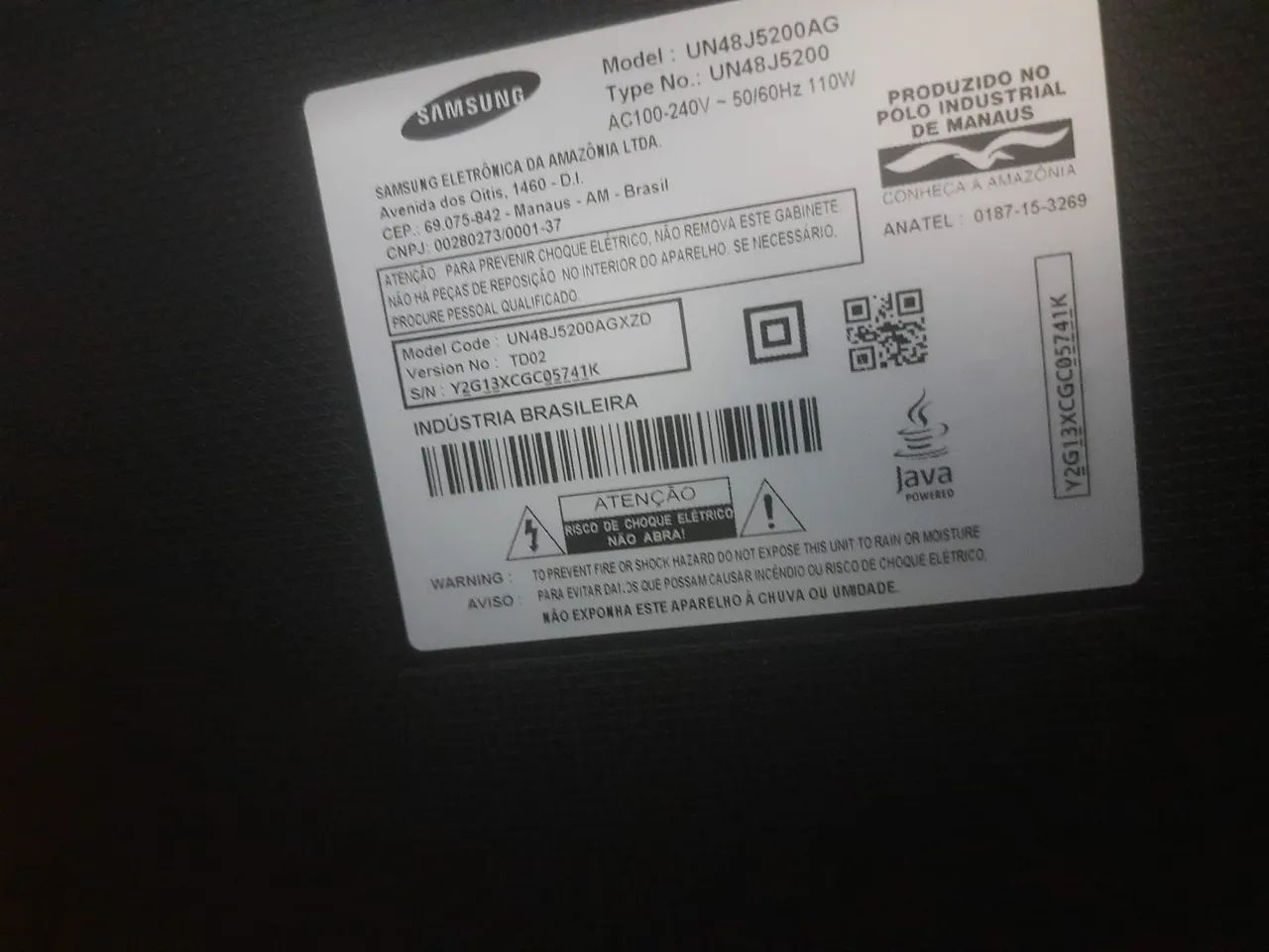 Samsung 48-inch TV with defect64522272442754121