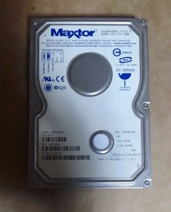 HD Maxtor Diamond Plus 9 HDD ATA 133 80GB 3.5 Series