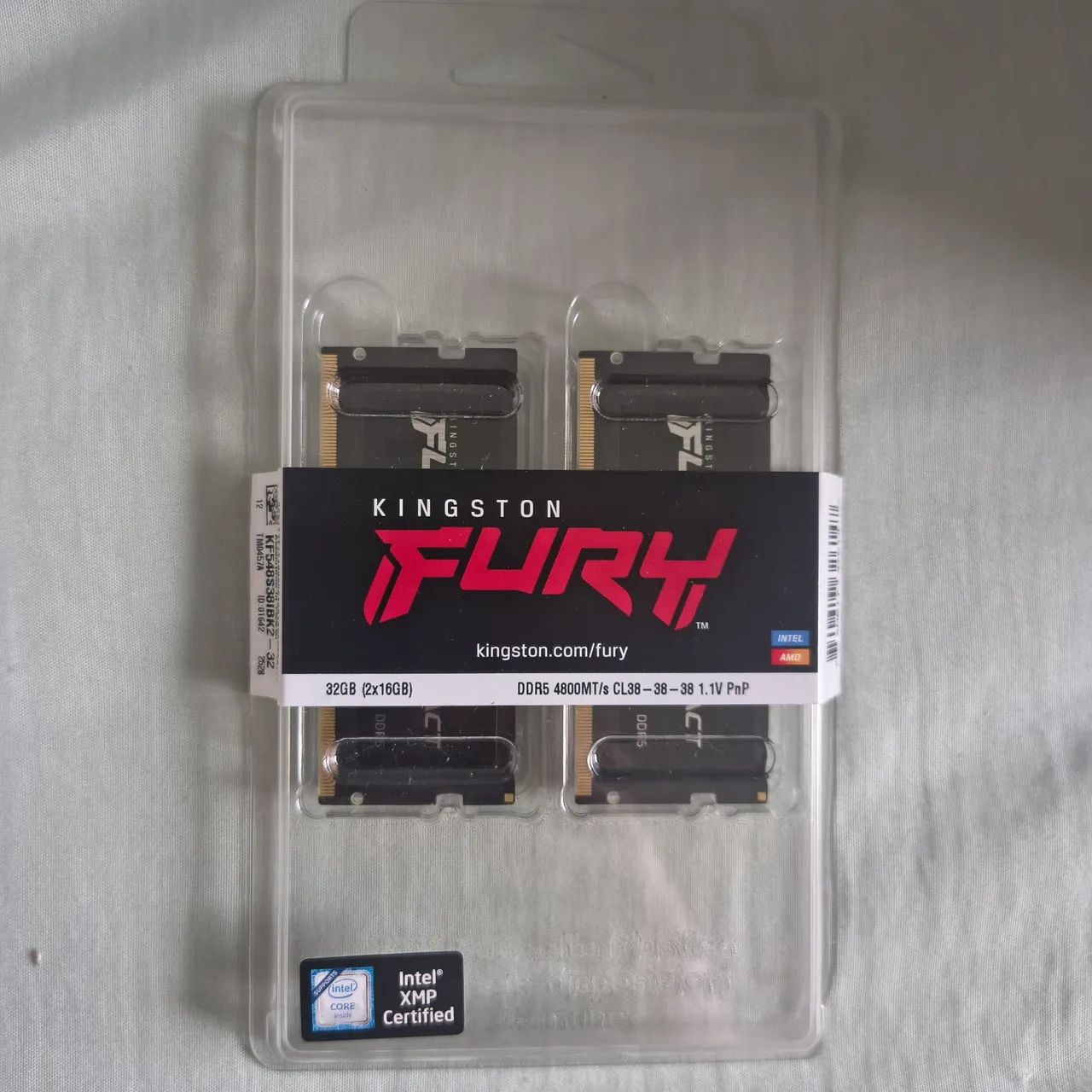 ホ*コ様 32GB (16GB×2) DDR5 4800MHz Kingston Memória Kingston Fury 32GB(2x16GB) DDR5 4800MT/a CL38 - NOTEBOOK