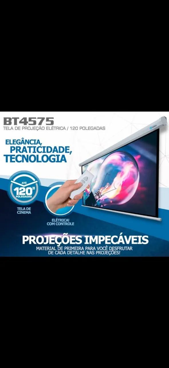 Tela de Projeção Elétrica  120 Polegadas BT 4575 - Foto 4