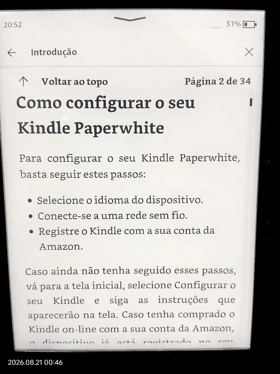 Kindle Paperwhite isso em perfeito estado - Foto 5