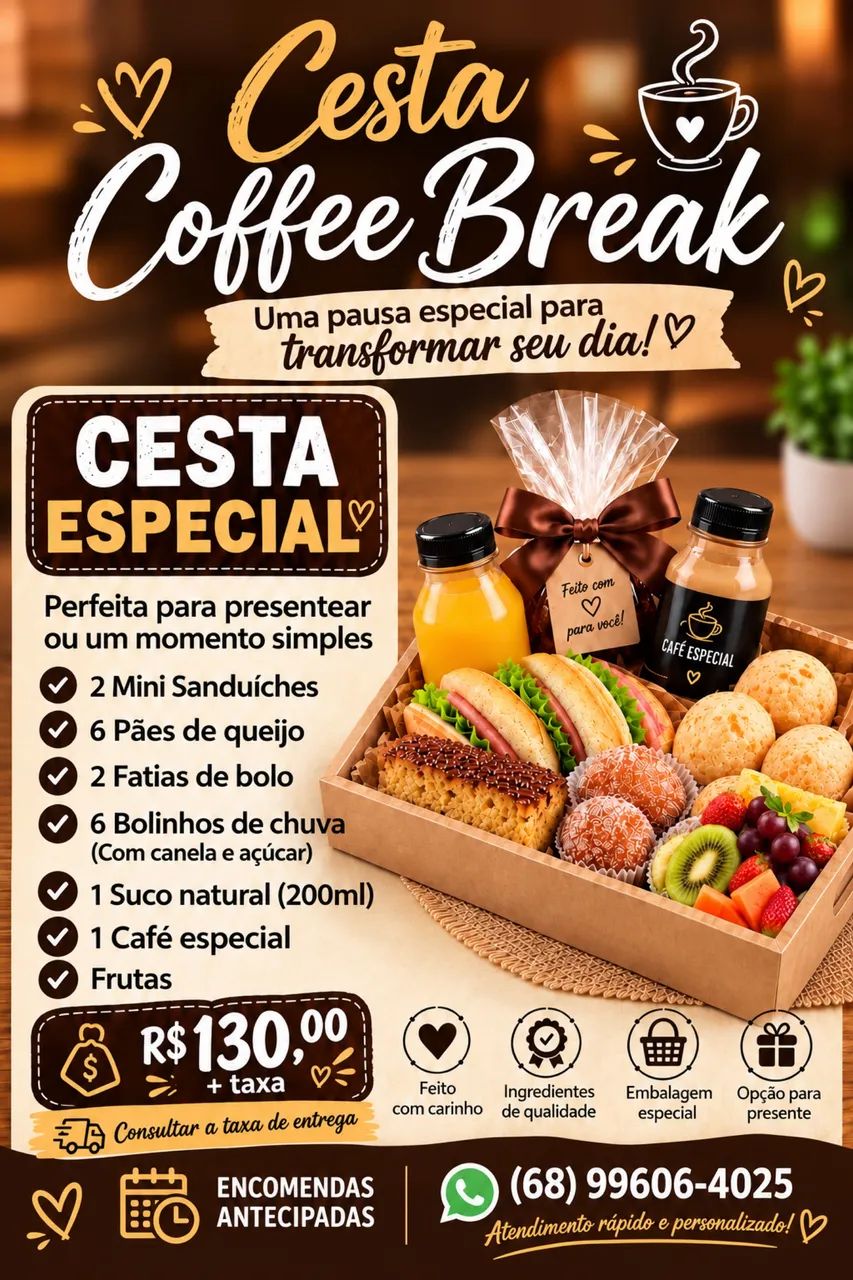 Cesta de café da manhã 