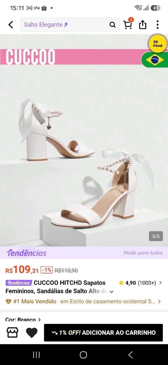 Salto branco moderno