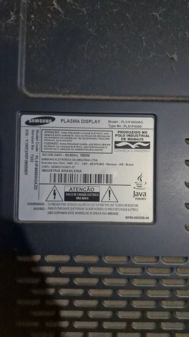TV Samsung Plasma 51 polegadas - Modelo PL51F4000AG - Foto 3