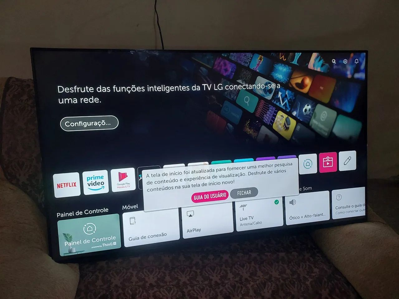TV LG 55 Polegadas Borda Infinita NanoCel 4k Bluetooth 
