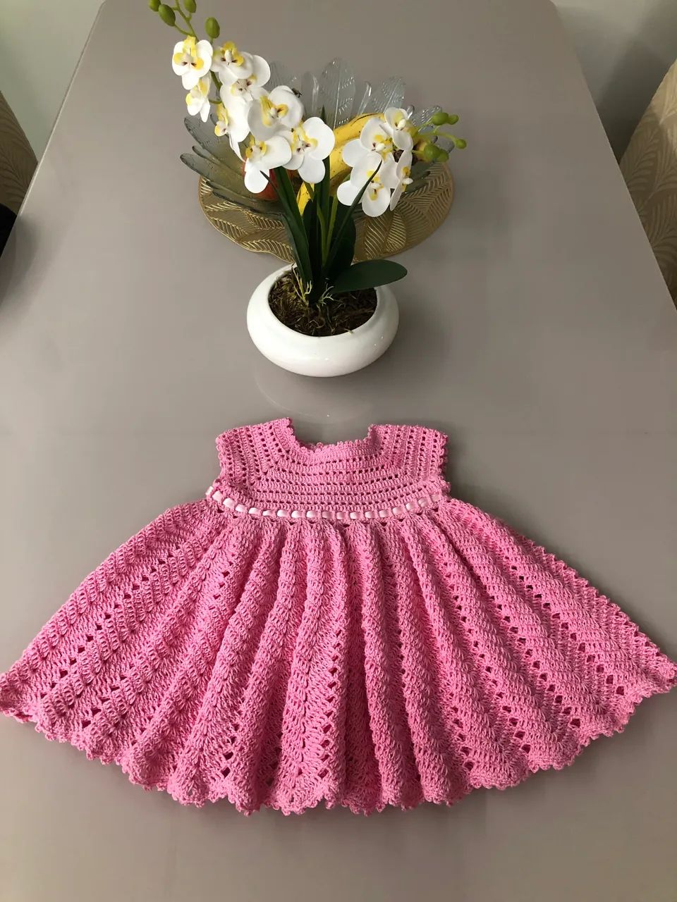 Vestido de crochê 