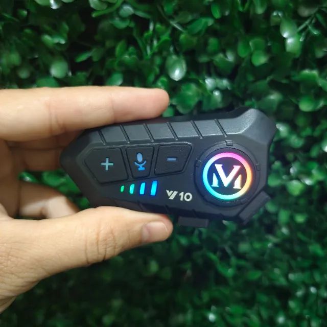 Fone Bluetooth p/ Capacete com RGB