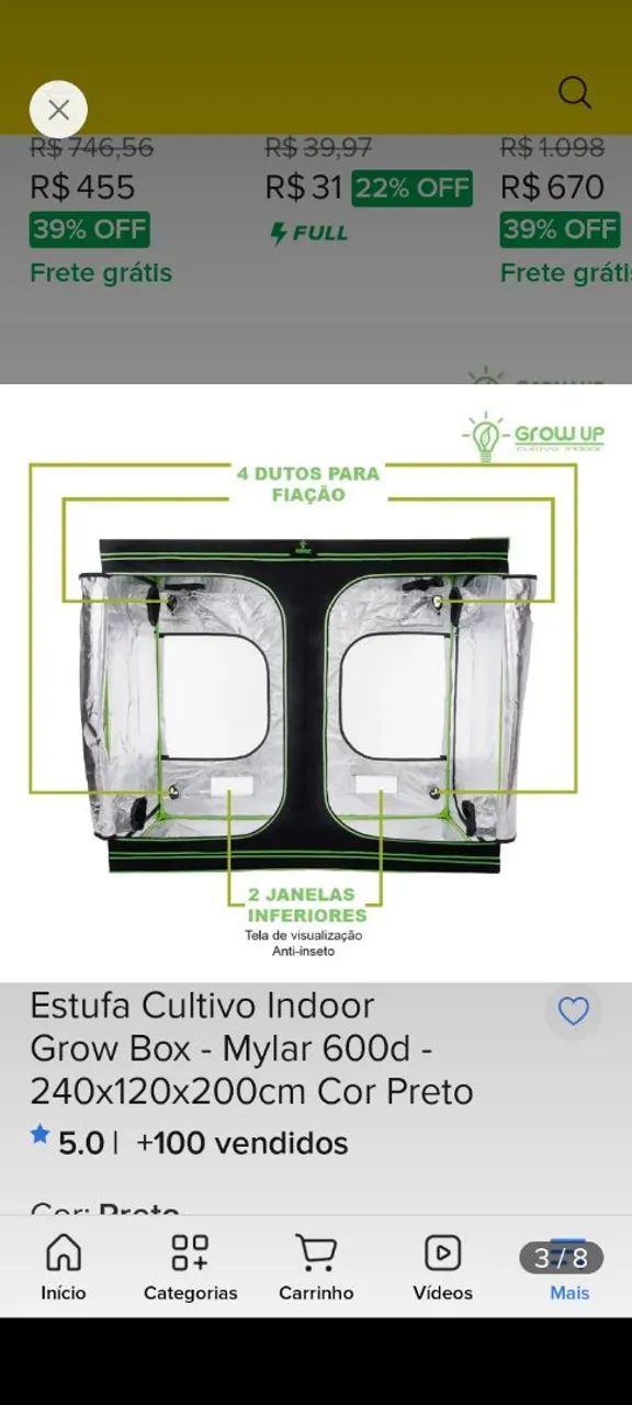 Estufa para cultivo indoor 