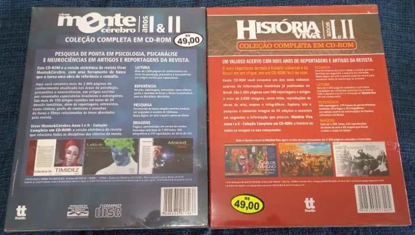 CD Rom Viver Mente E Cérebro E História Viva Anos 1 E 2 ( Lacrado ) - Foto 2