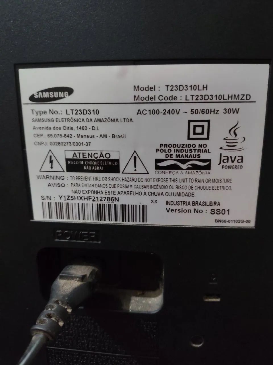 Vendo tv Samsung usada funcionando  - Foto 2