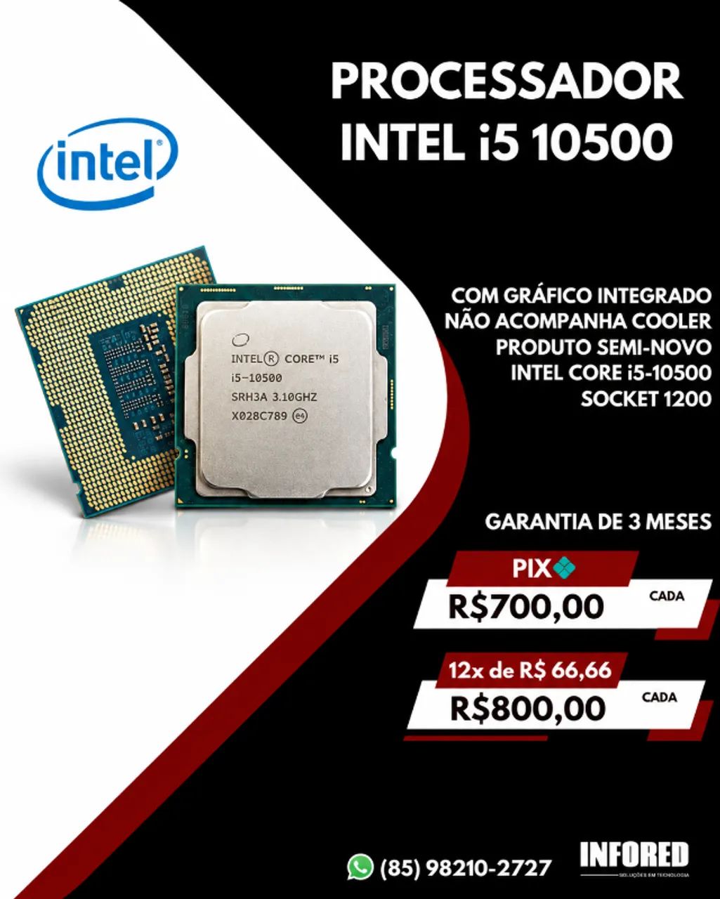 Processador Intel Core i5-10500 - Processadores - Siqueira