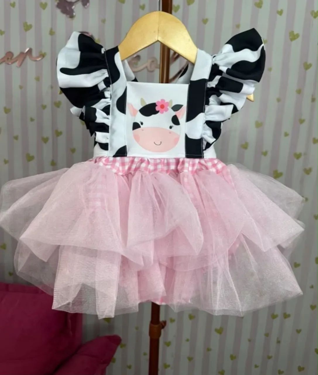 Romper fazendinha rosa
