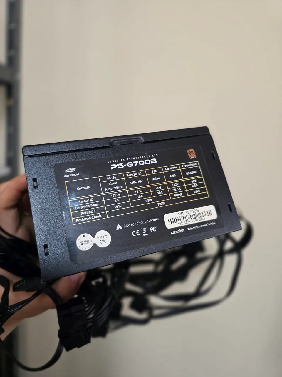 FONTE 700W C3TECH 80 PLUS  - Foto 3
