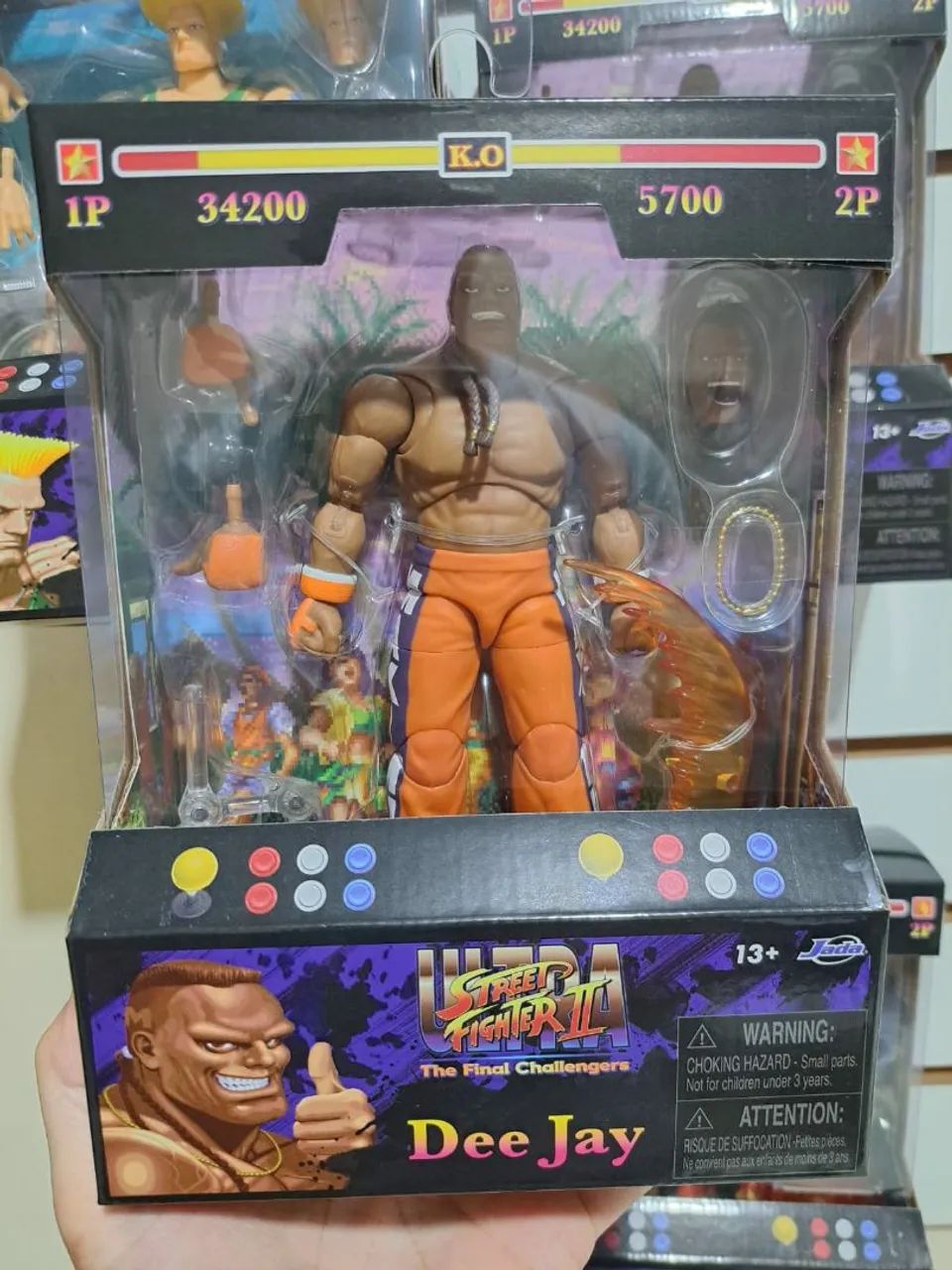 Action Figure Boneco Dee Jay Street Fighter II Ultra 18 Cm Articulado Jada Toys Lacrado