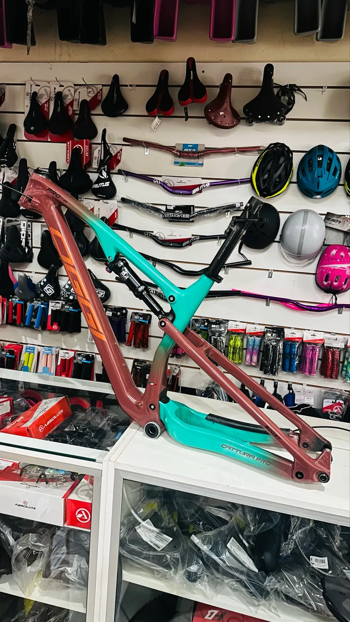 Quadro mtb soul vulcano (L) + shox fox Kashima trava guidao (L) 19
