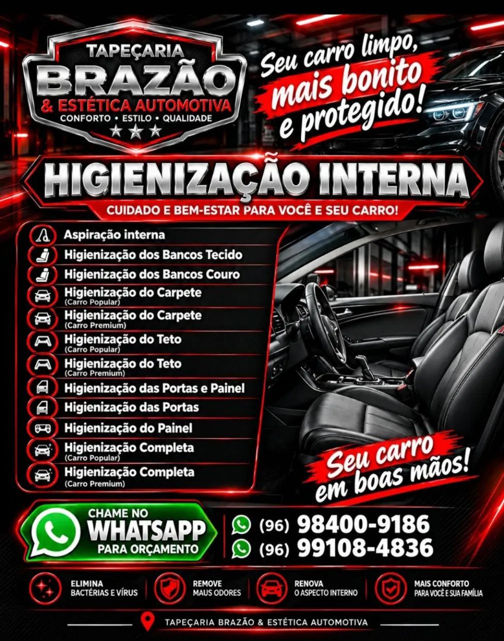 Tapeçaria automotiva e estética automotiva  - Foto 2