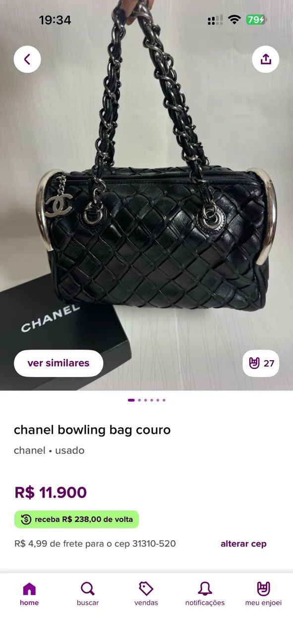 Chanel bowl bolsa original 