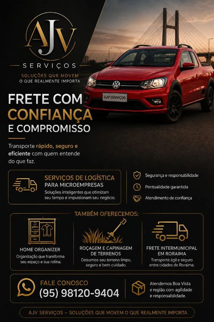 ? Fretes em Geral | Logística para Empresas | AJV Serviços | Roraima