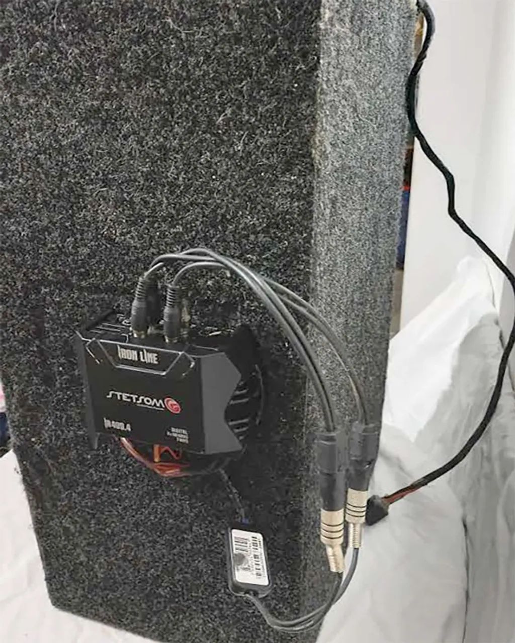 Som Automotivo Completo: Caixa Trio + Módulo Amplificador 400x4