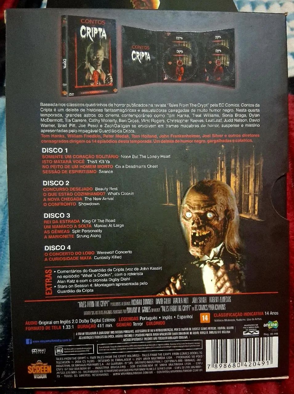 BOX DVD CONTOS DA CRIPTA QUARTA TEMPORADA - 4 DISCOS! DIGIPACK! TERROR CLÁSSICO  - Foto 3