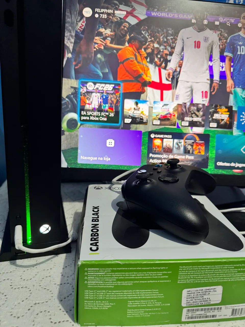 XBOX ONE X, funcionando tudo perfeitamente