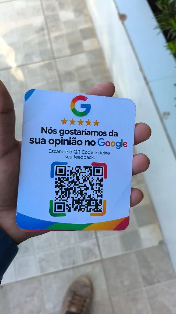 Plaquinha de avaliações do Google