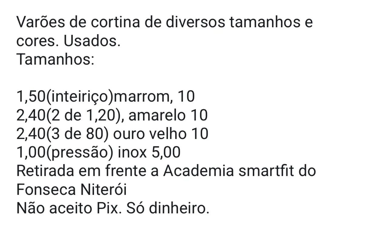 Varão de Cortina $10 - Foto 2