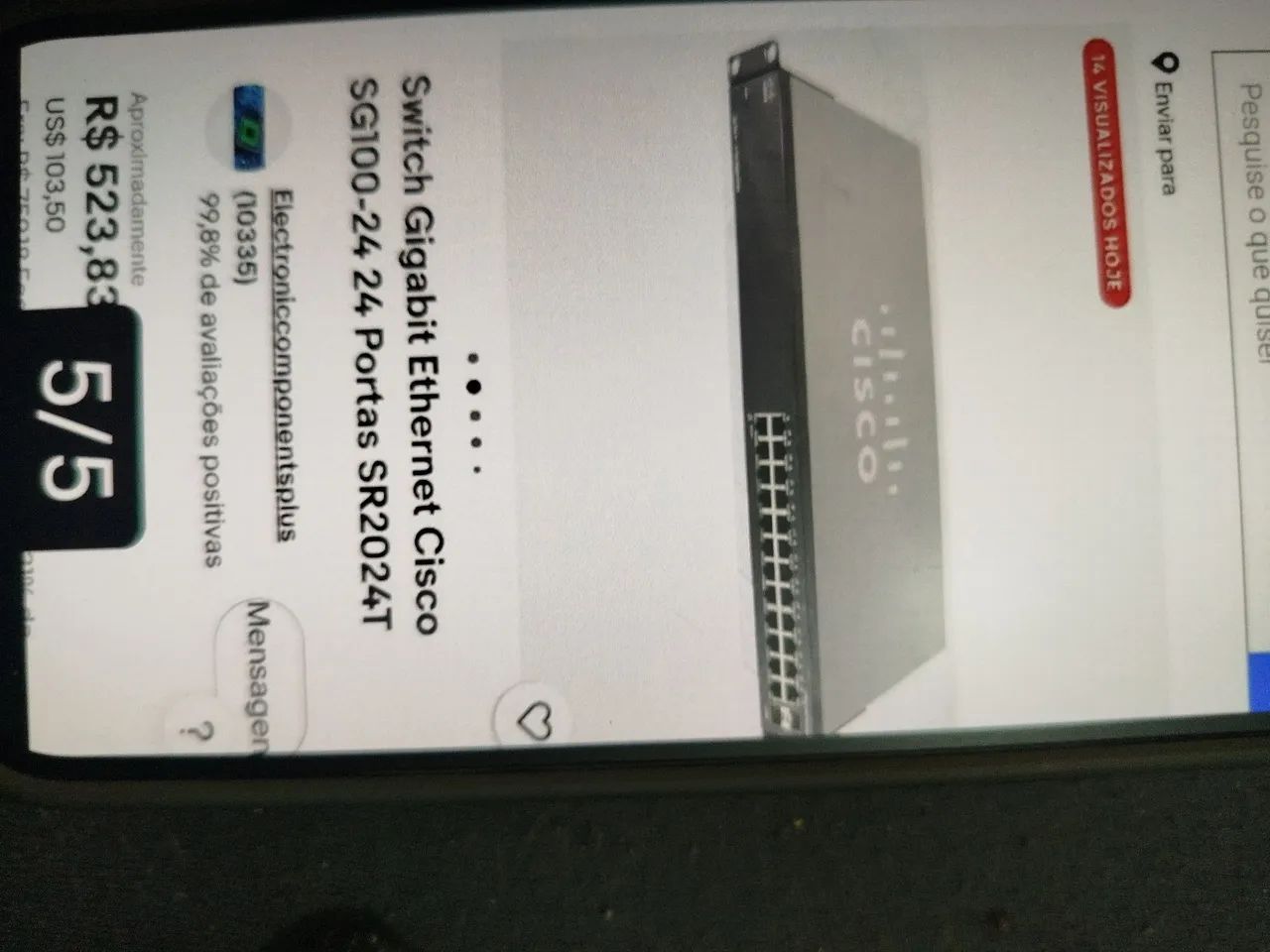 Switch gigabit ethernet cisco SG 100-24 24 portas SR2024T - Foto 5