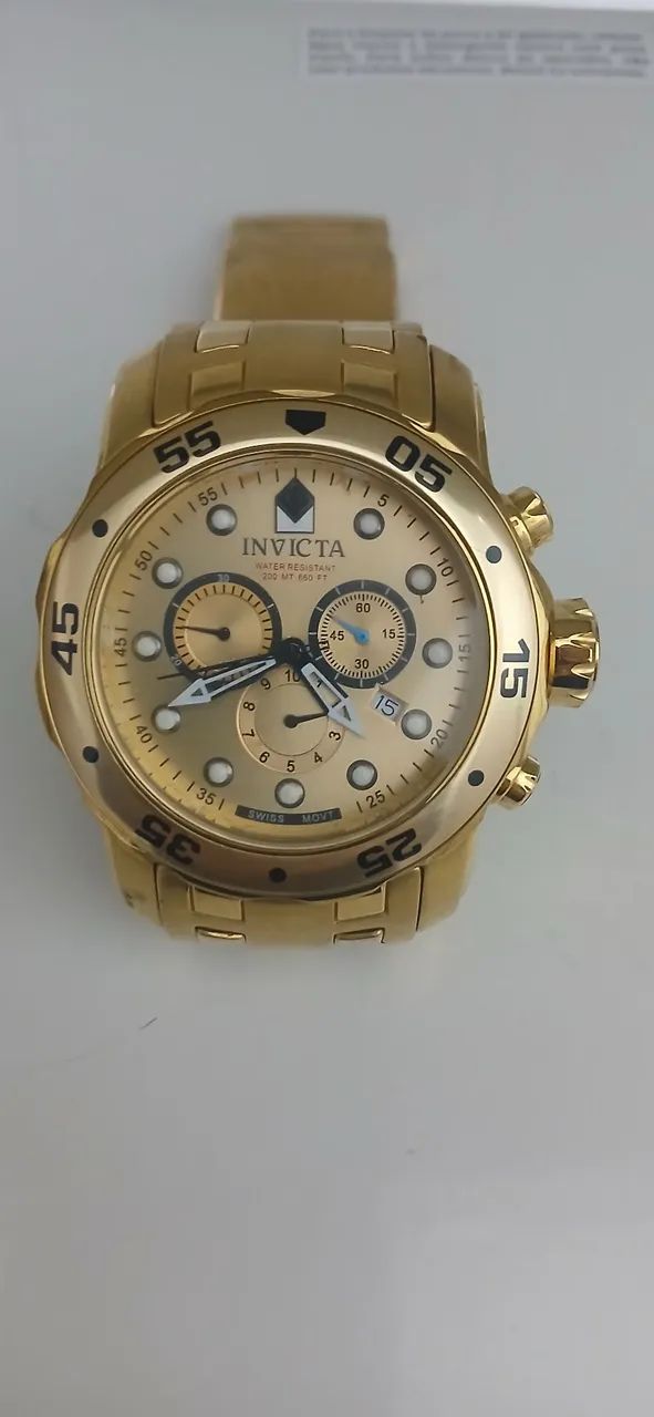 Relógio invicta dorado máquina ronda cronômetro.  - Foto 3