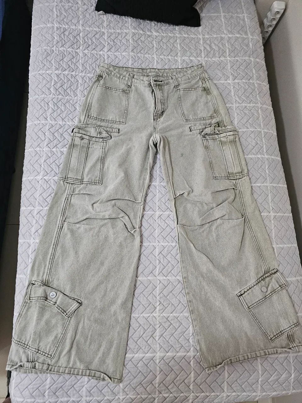 Calça cargo verde Shein 40 - Foto 2