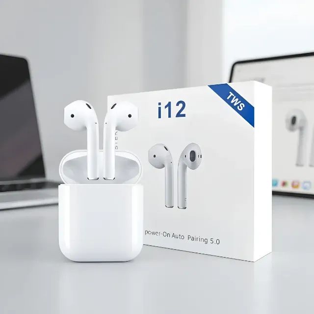 Fone De Ouvido Tws I12 Bluetooth Touch Branco 1 Par - Foto 3