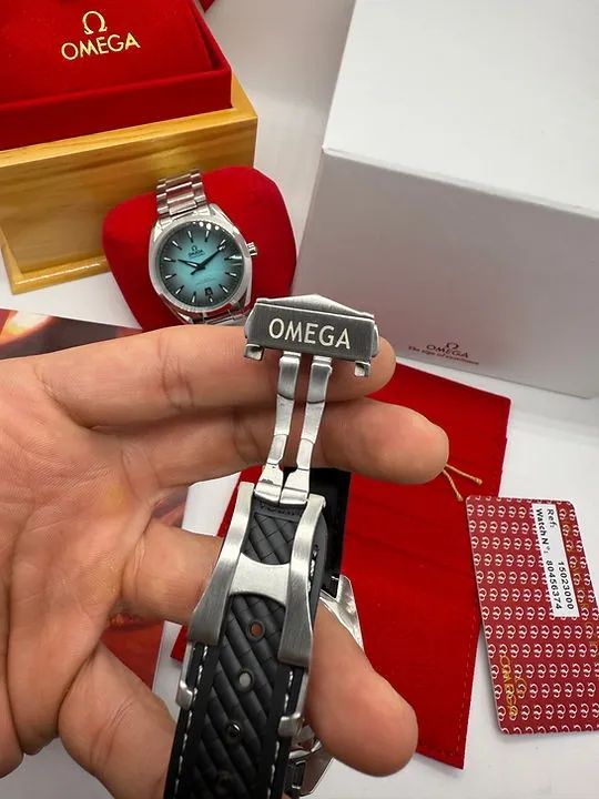 Relógio OMEGA SEAMASTER AUTOMÁTICO MOSTRADOR AZUL TURQUESA  - Foto 5