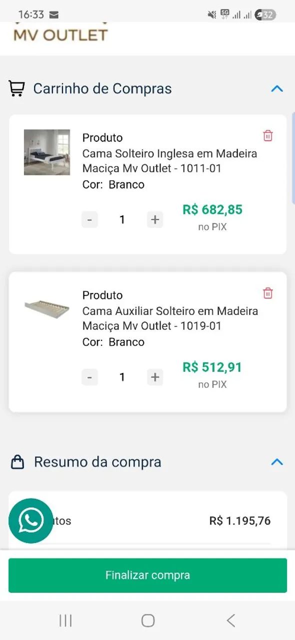 Cama solteiro madeira maciça com cama auxiliar e 2 colchões - Foto 5