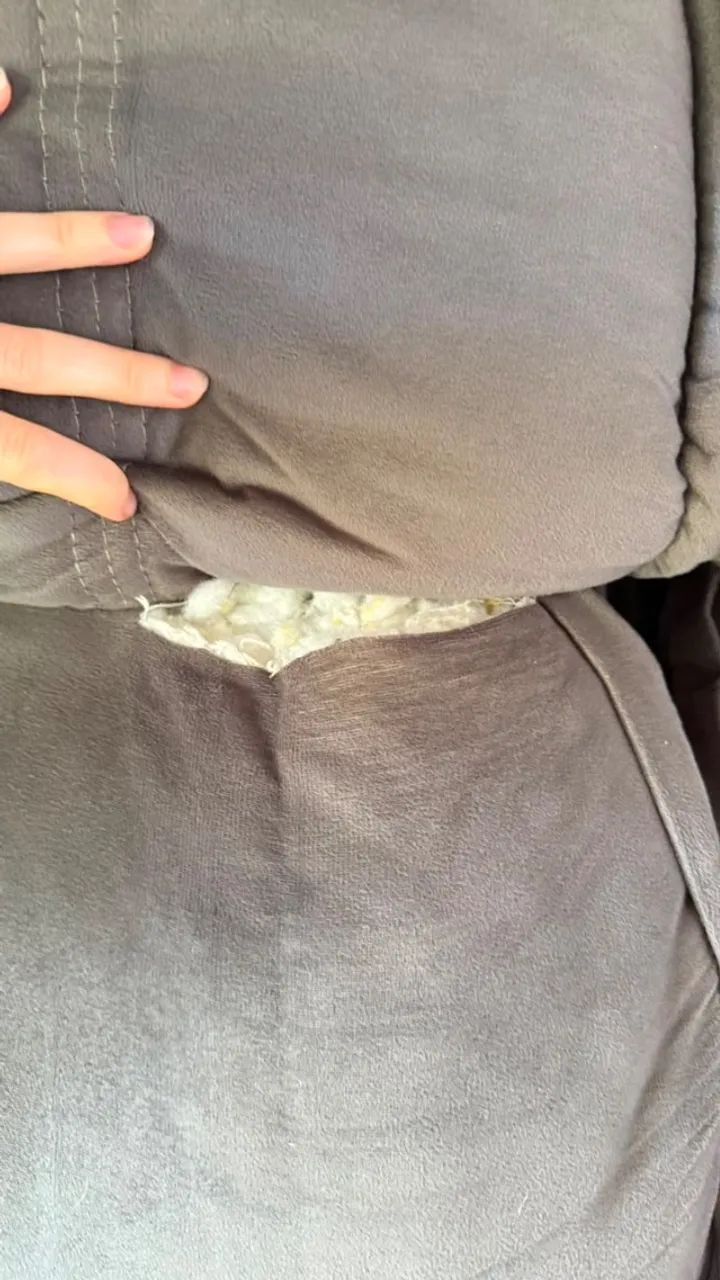Sofá Retrátil e Reclinável 1,80M Molas Ensacadas Suede Cinza - Foto 4